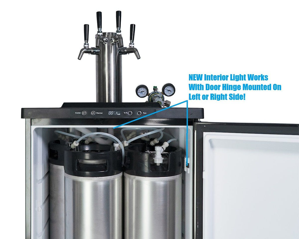 Keg King - Kegmaster Series XL Kegerator - Fastap Double Tap