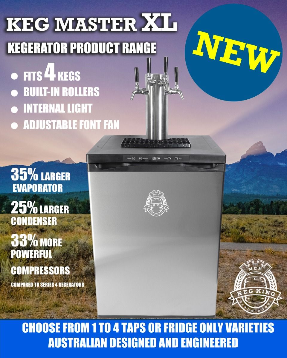 Keg King - Kegmaster Series XL Kegerator - Fastap Quadruple Tap
