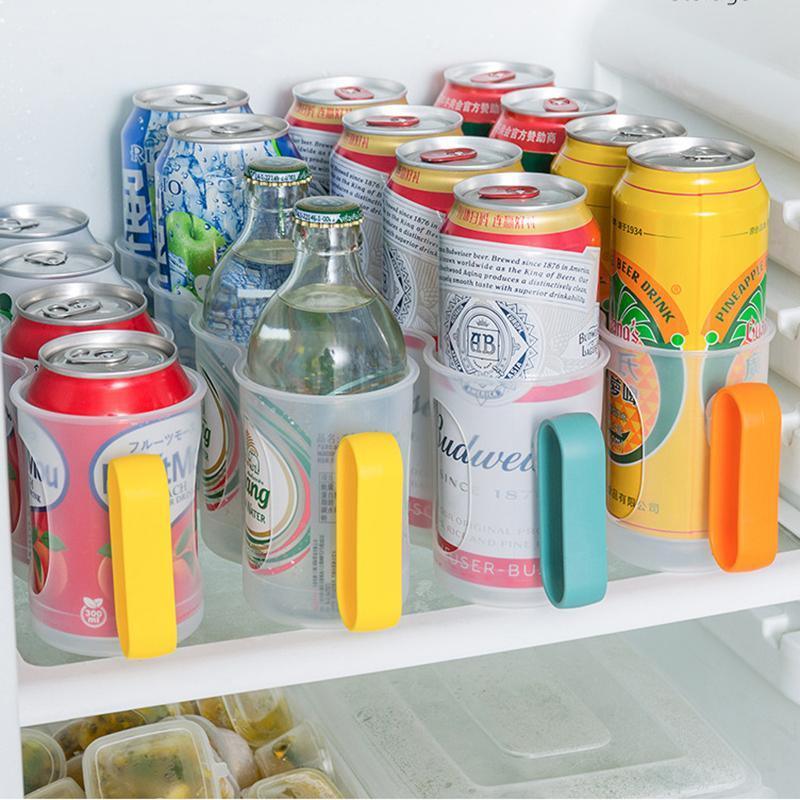 Beer Soda Can Storage Holder Kitchen Fridge Space Saver Rack Organizer 1-3PCS - Green