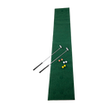 Golf Beer Pong Game Toy Set Green Golf Putting Matt with 2 Putters, 6 Balls