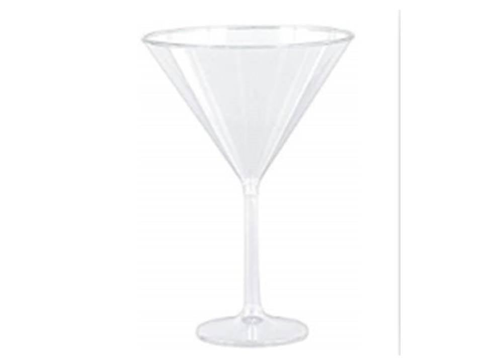 Bulk 24 739ml Jumbo Disposable Martini Glass 18x25cm