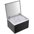 VEVOR Drop in Ice Chest, 28"L x 16"W x 17"H Stainless Steel Ice Cooler, Commercial Ice Bin with Hinged Cover, 40 qt Outdoor Kitchen Ice Bar, Drain-pipe and Drain Plug Included, for Cold Wine Beer