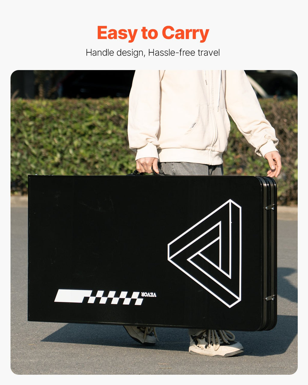 VEVOR 2.4 m Folding Beer Pong Tailgate Table Party Drinking Game Carrying Handle